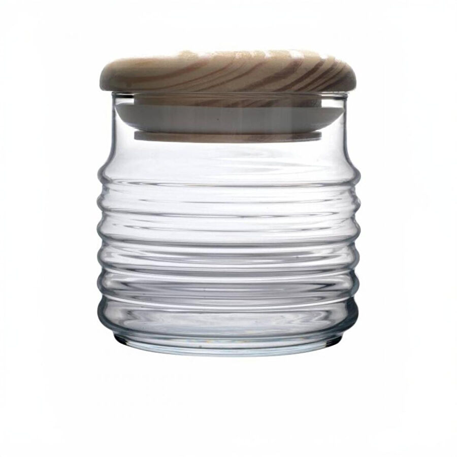 Paşabahçe Babylon 630 Cc Ahşap Kapaklı Kavanoz 43163