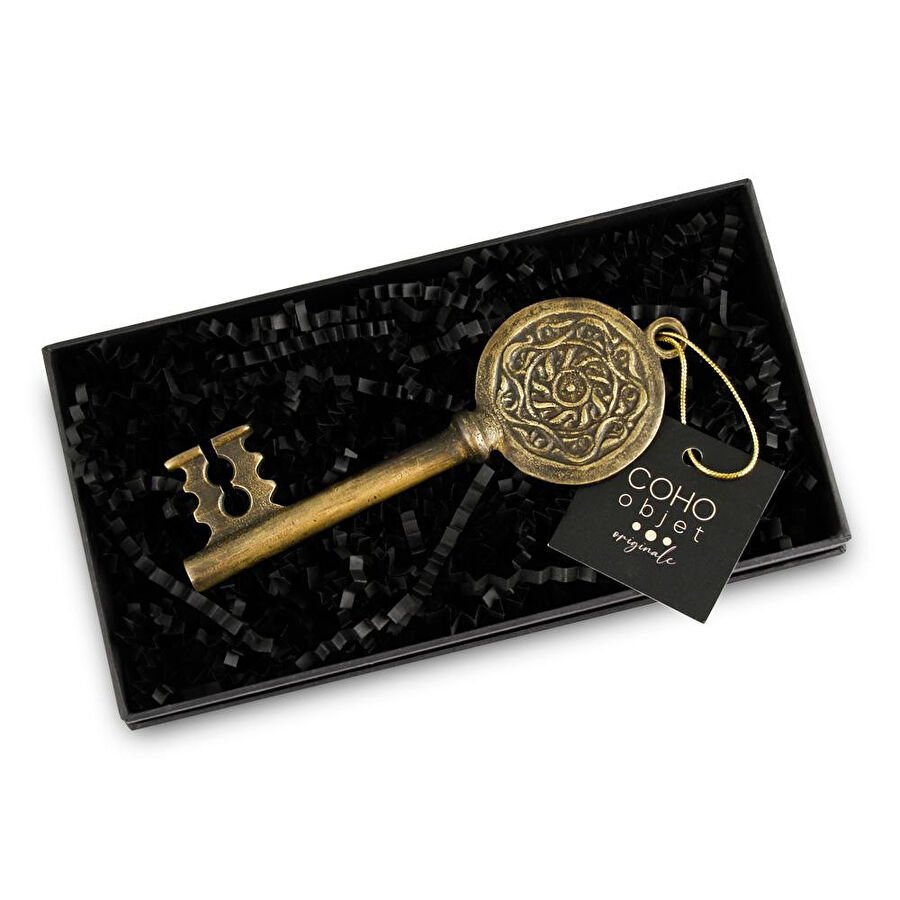 Coho Objet Coho Brazen Dekoratif El Yapımı Güneş Anahtar Sembolü