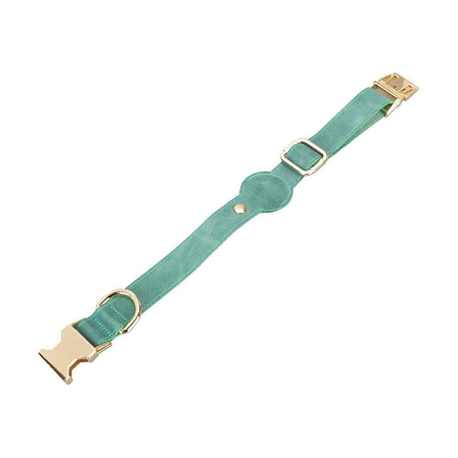 Bloominbag Bloompaw Chartreuse Airtag Yuvalı Hakiki Deri Pet Tasma