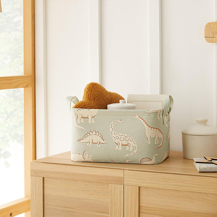 Ocean Home Textile Çocuk Odası Dinozor Sepet 30 X 21 X 18 Cm