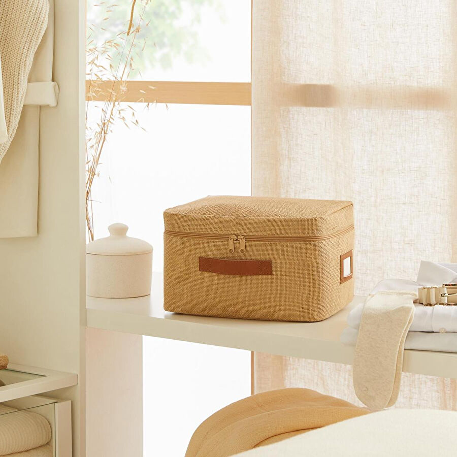 Ocean Home Textile Küçük Boy Jüt Hurç 30 X 22 X 18 Cm