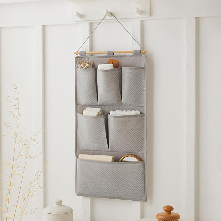 Ocean Home Textile Gri Balıksırtı Duvar Tipi Düzenleyici 35 X 65 Cm