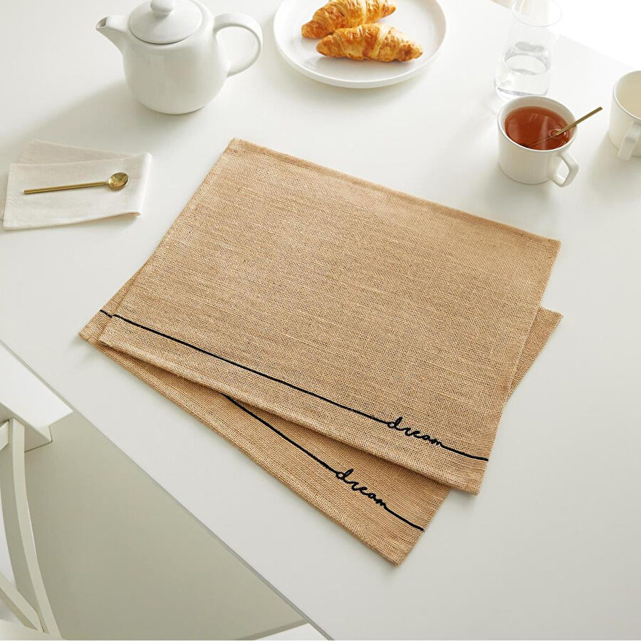 Ocean Home Textile 2'li Dream Jüt Amerikan Servis 45 X 35 Cm