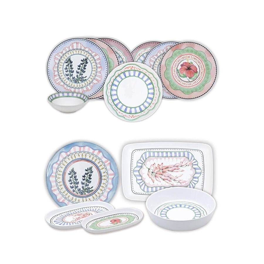 The Mia Spring 6 Kişilik Yemek Takımı 31 Parça Set 2