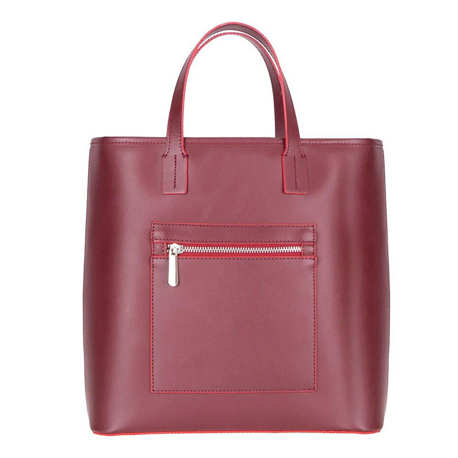 Bloominbag Bloomtote Valetto Burgundy Hakiki Deri Omuz Çantası / Tote Bag