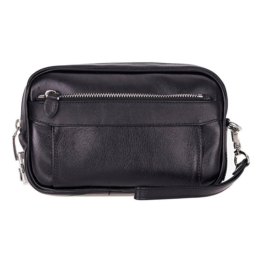 Bloominbag Bloomclutch Forge Obsidian Black Luxe Hakiki Deri Unisex Clutch