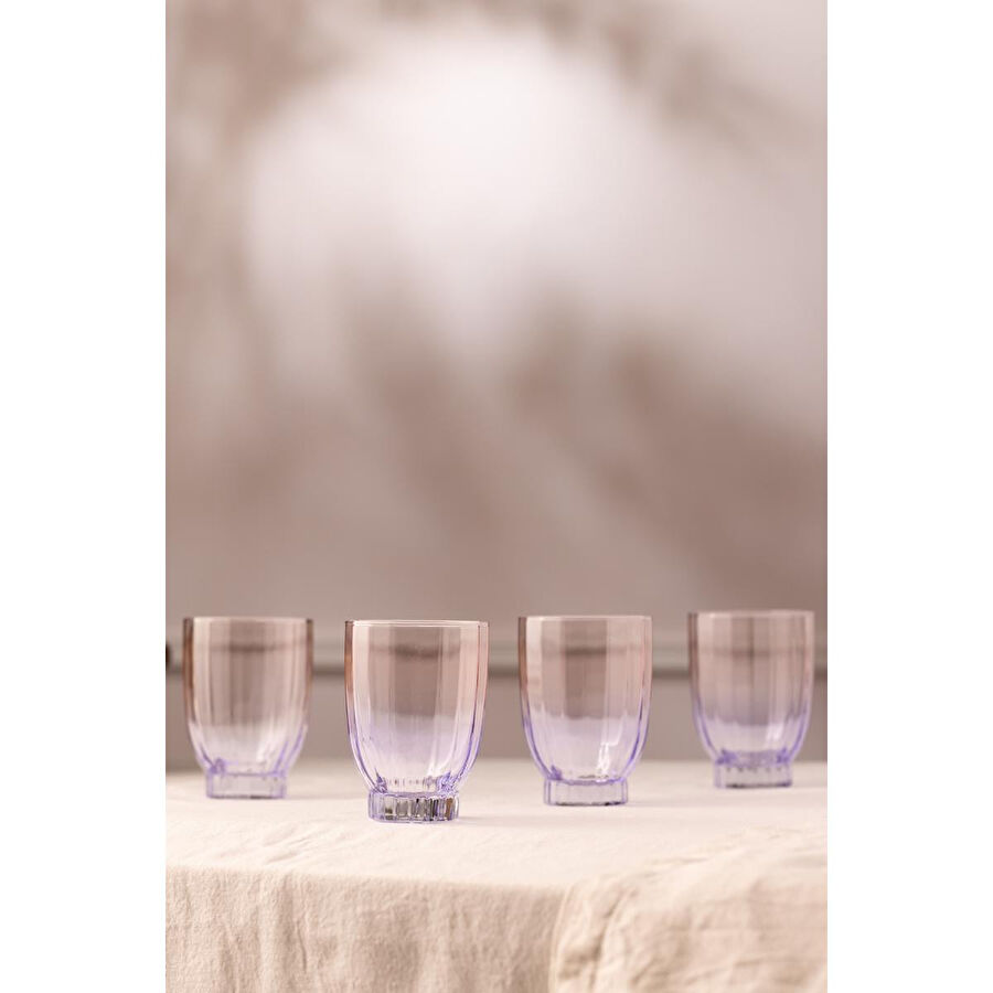 Rakle Elite 4'lü Su Bardağı Seti Mor 320 Cc