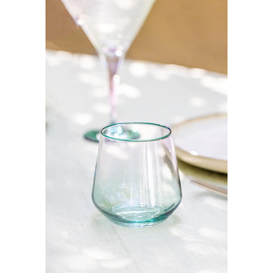 Rakle Marsilya 4'lü Viski Bardağı Seti Pembe-yeşil 345 Cc