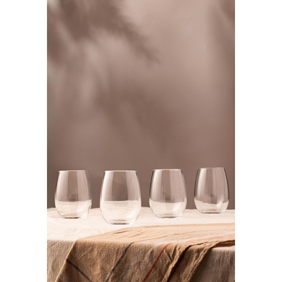 Rakle Astoria Kristalin Cam 4'lü Su Bardağı Seti 350 Cc