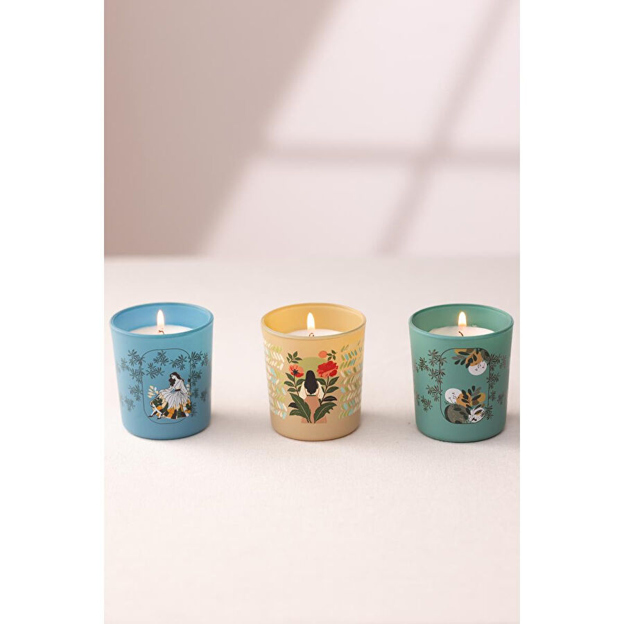 Rakle Secret Garden 3'lü Mum Seti 100 Gr