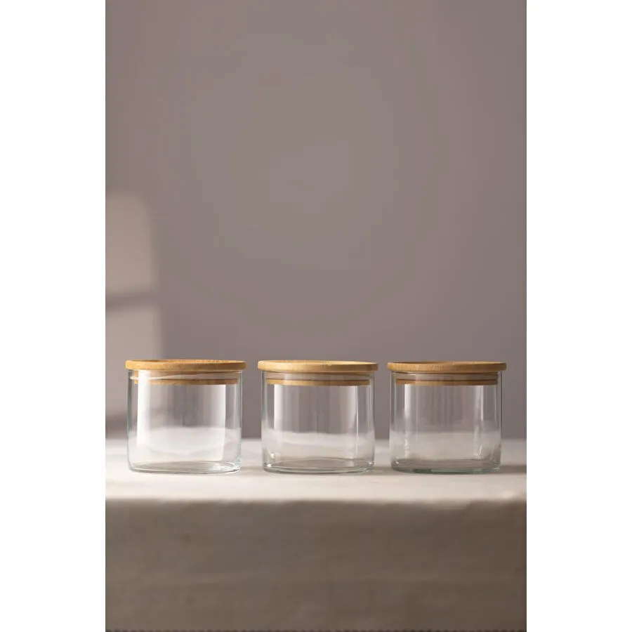 Rakle Sade 3'lü İstiflenebilir Kavanoz Seti 620 Cc