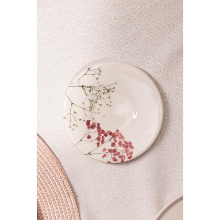 Rakle Cara Seramik 6'lı Çay Tabağı Seti 13 Cm