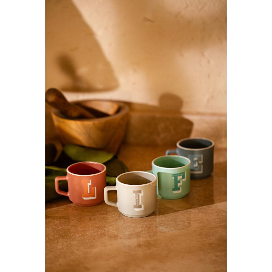 Rakle Life Metal Stantlı 4'lü Kupa Seti 180 Cc