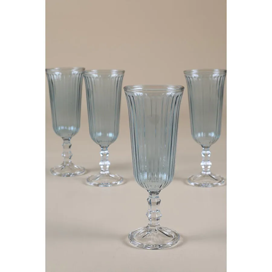 Rakle Splendid 4'lü Kahve Yanı Kadehi Seti Mavi 120 Cc