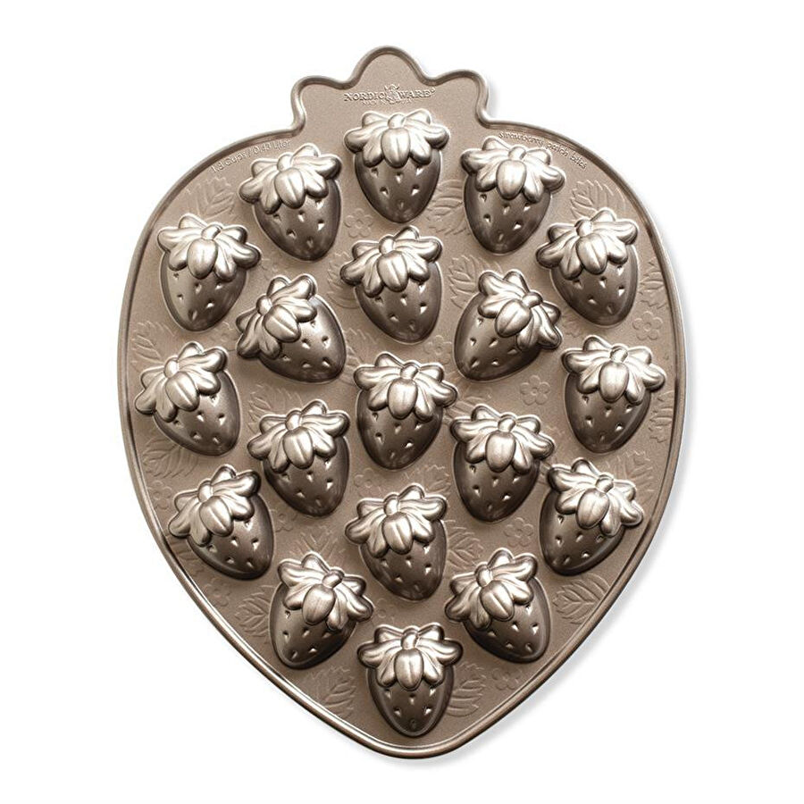 Nordicware Mini Çilekler Kek Kalıbı Platin
