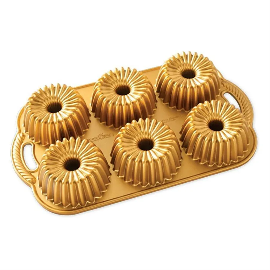 Nordicware 6´lı Mini Brilliance Kek Kalıbı Altın