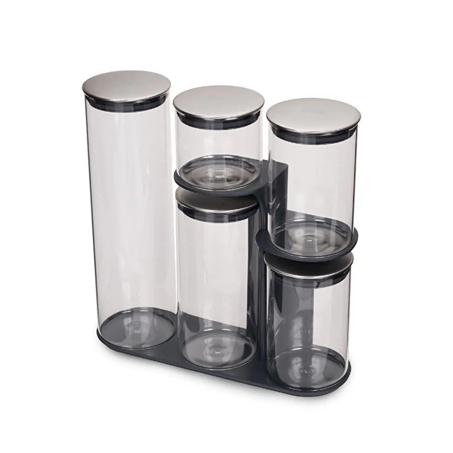 Joseph Joseph 100 Collection Podium™ 5'li Saklama Kabı Seti Gri