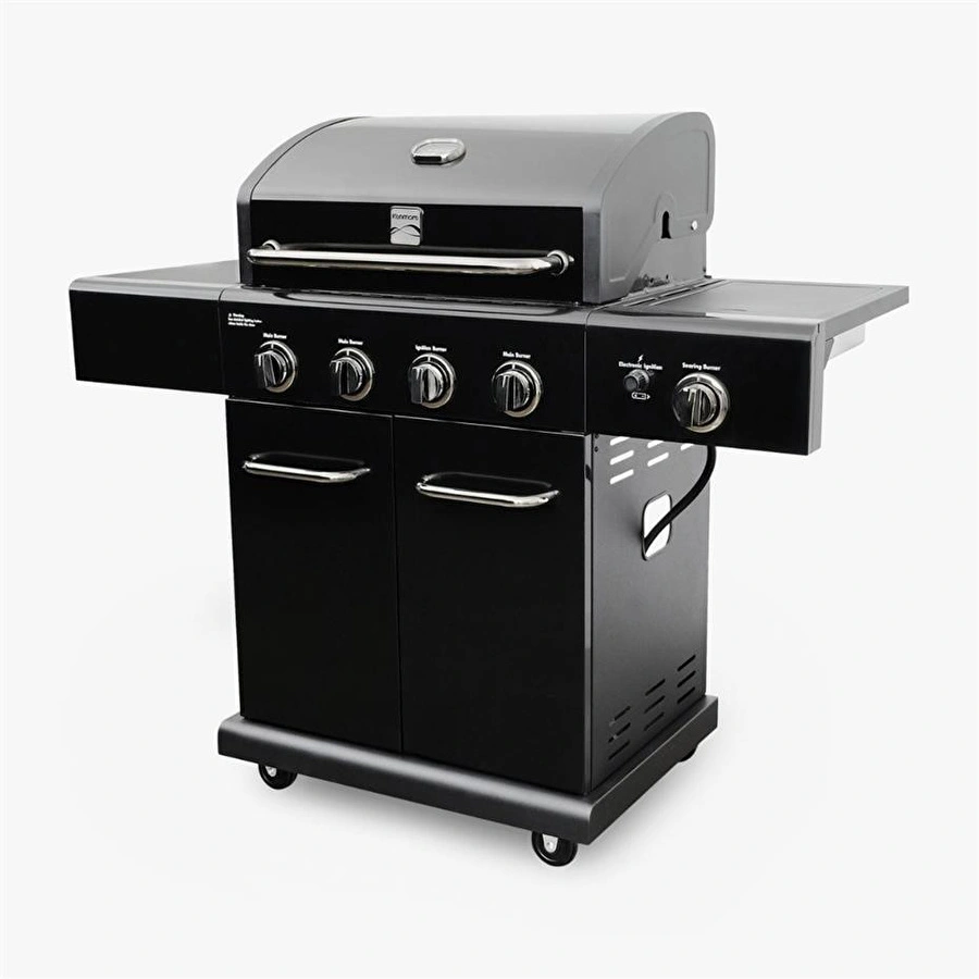 Kenmore Gazlı Barbekü 4 Ocaklı Siyah