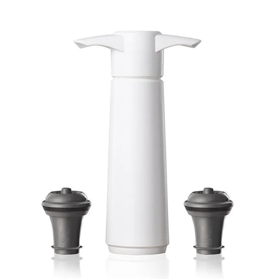 Vacu Vin Şarap Koruyucu Beyaz 1 Pompa 2 Şarap Tıpası - Kutulu Beyaz