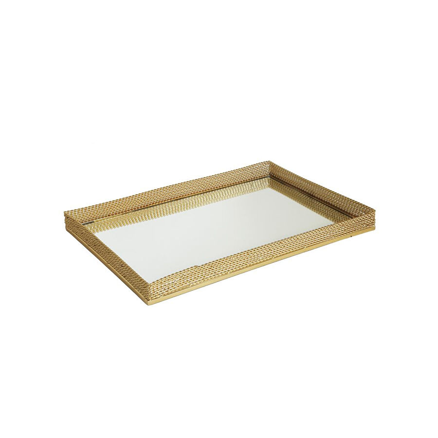 Lucky Art Gold Burmali By. Tepsi 52x35 Cm