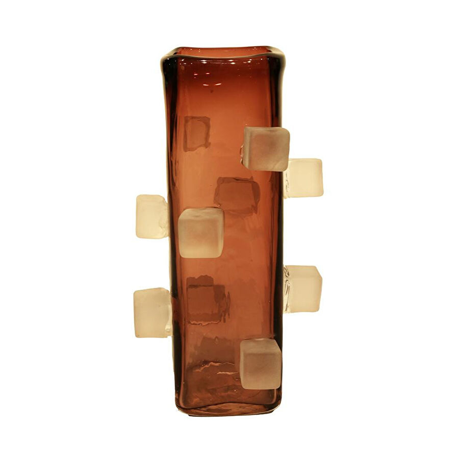 Lucky Art Cam Murdüm Küp By Vazo 17,5x17,5x34cm