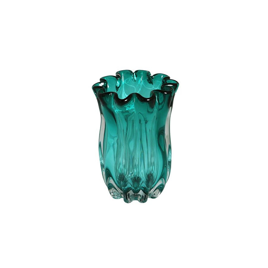 Lucky Art Cam Turkuaz Vazo 17x24 Cm