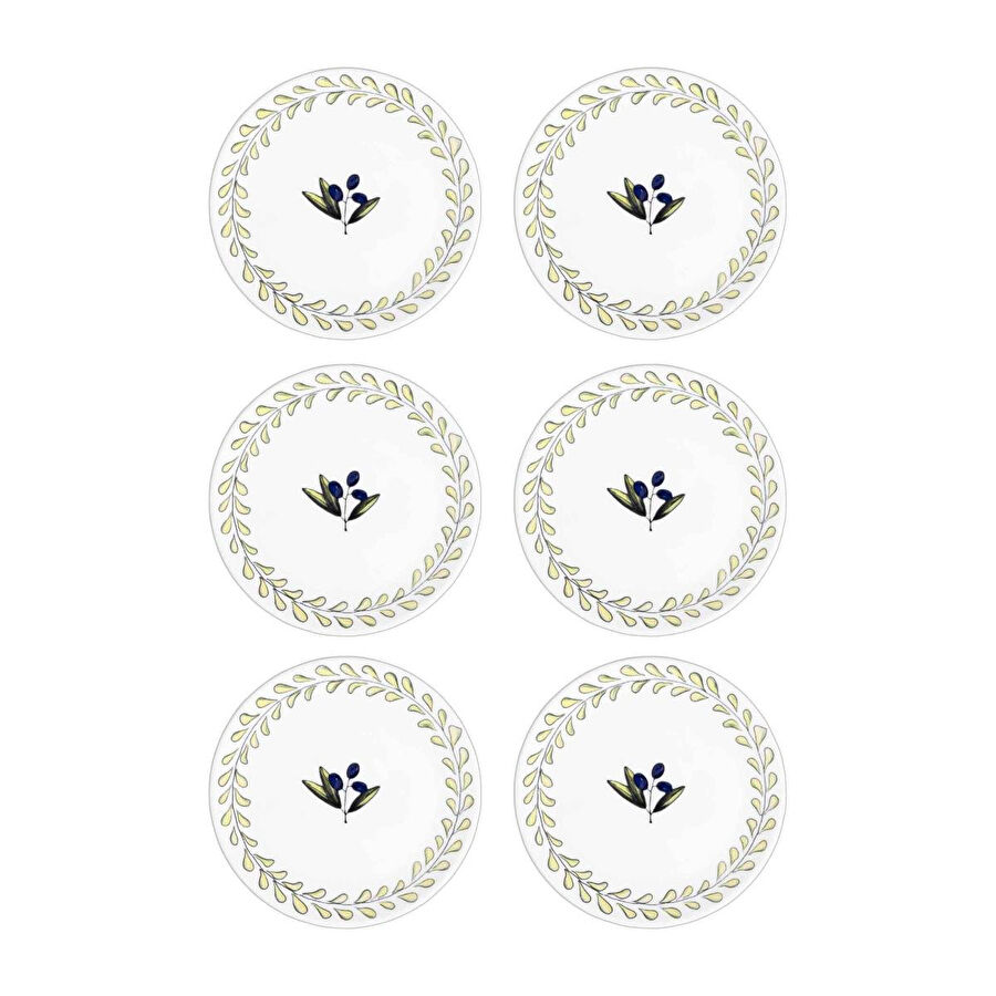 The Mia Olivos Pasta Tabağı 6lı Set 19 Cm Ovs0002