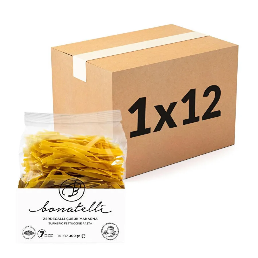 Bonatelli Zerdeçallı Çubuk Makarna 400 Gr X 16'lı Paket