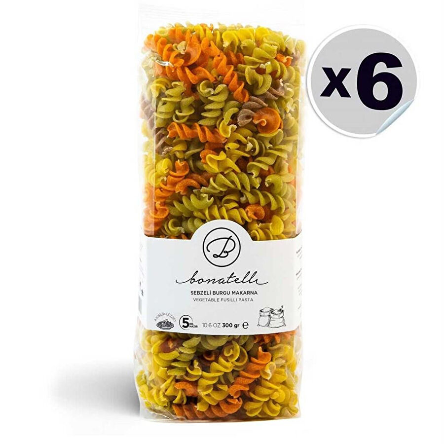 Bonatelli 6lı Sebzeli Burgu Makarna