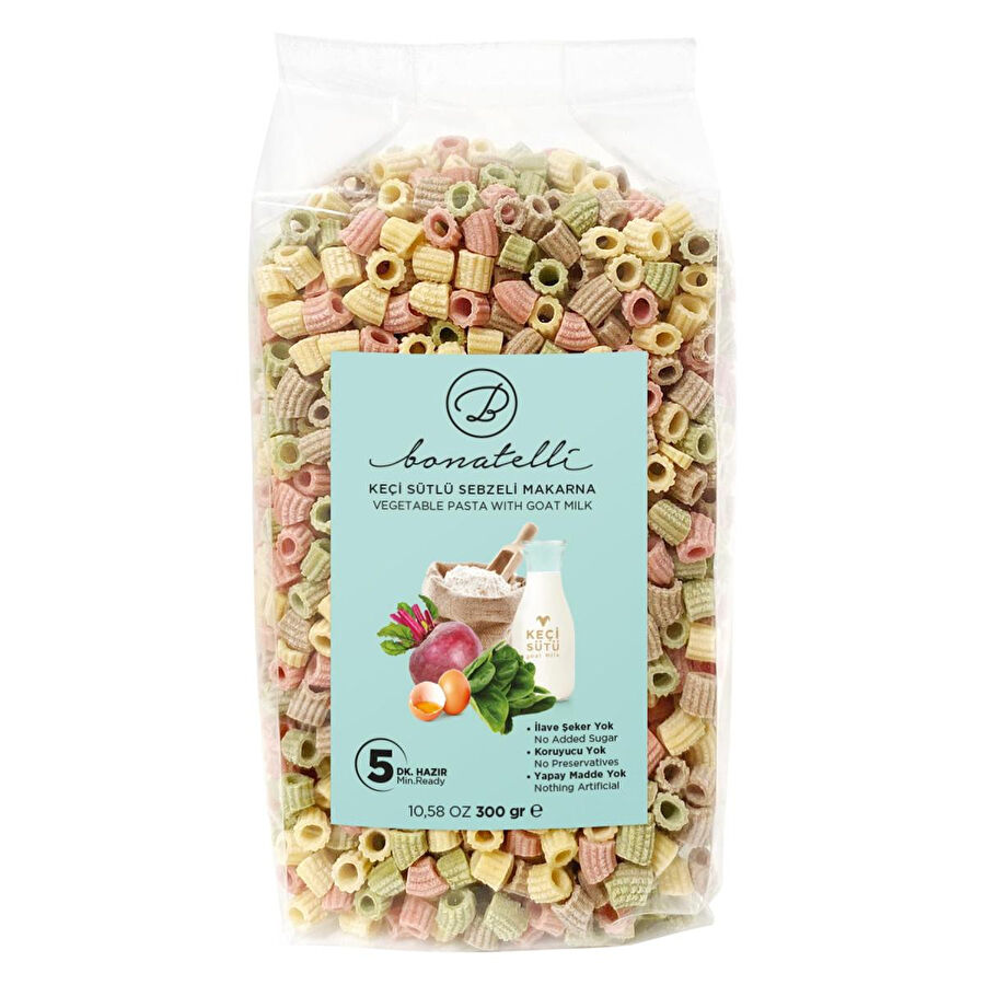 Bonatelli Keçi Sütlü Sebzeli Makarna 300 Gr