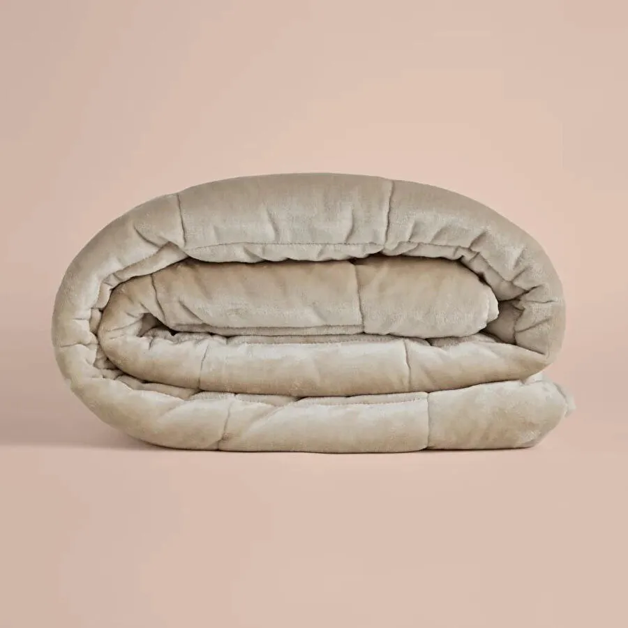 Penelope Tek Kişilik Çift Taraflı Welsoft Yorgan Taş 155x215 Cm - Velour Serisi