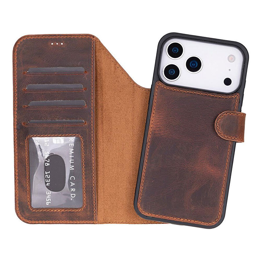 Bloominbag Bloomcase Magic Wallet Saddle Brown Apple Iphone 17 Pro (6.3