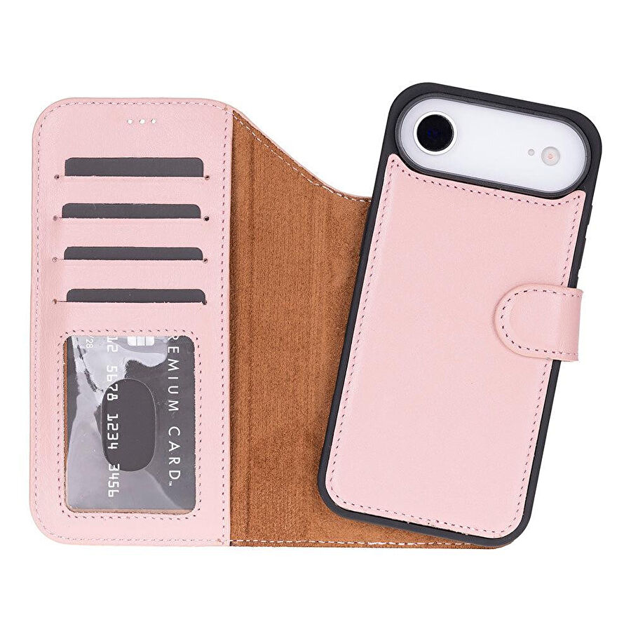 Bloominbag Bloomcase Magic Wallet Blush Hakiki Deri Iphone 17 Air(6.5