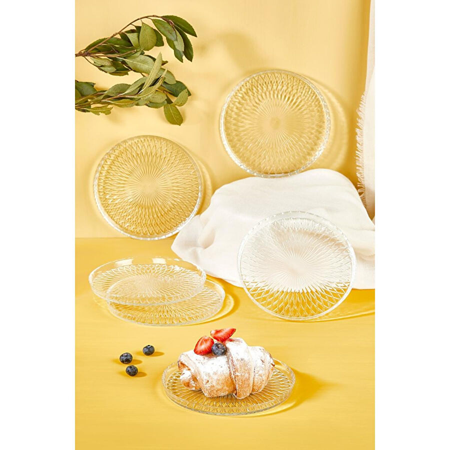 Lora Bianca Zelazo 16 Cm Pasta Tabağı Seti - 6 Parça Beyaz