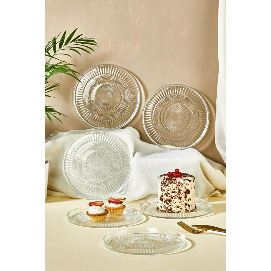 Lora Bianca Elena 16 Cm Pasta Tabağı Seti - 6 Parça Beyaz