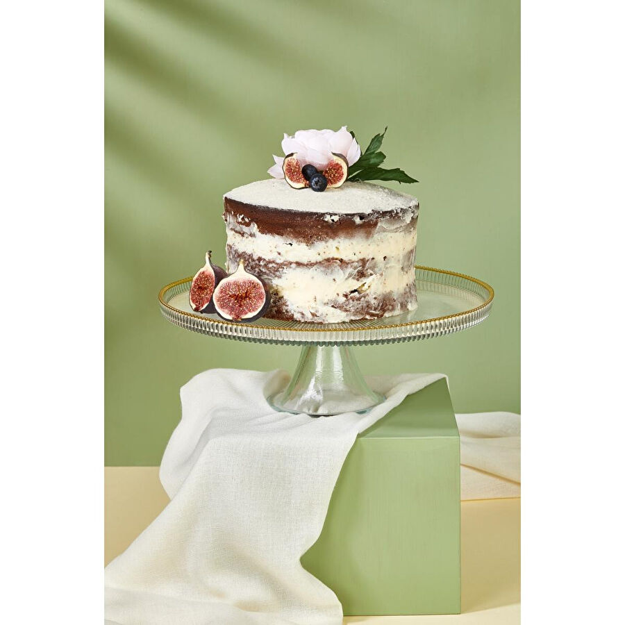 Lora Bianca Paris Pasta/kek/tatlı Sunum Standı 28 Cm Şeffaf