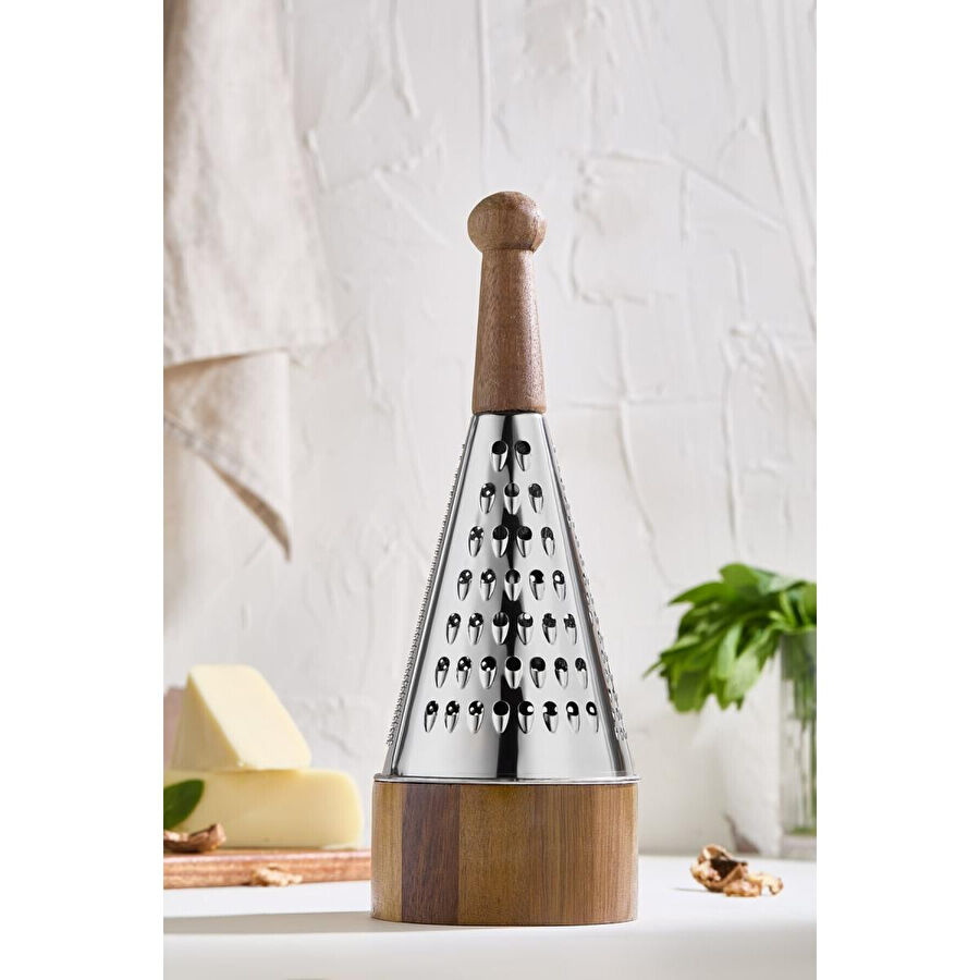 Lora Bianca Akasya Ahşap Saplı Paslanmaz Çelik Rende - Hazneli Akasya Ahşap Saplı Paslanmaz Çelik Rende - Hazneli