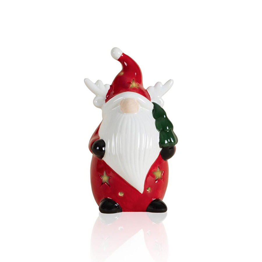 The Mia Dekoratif Yılbaşı Süsü Led Işıklı Cüce 10x8x17 Cm