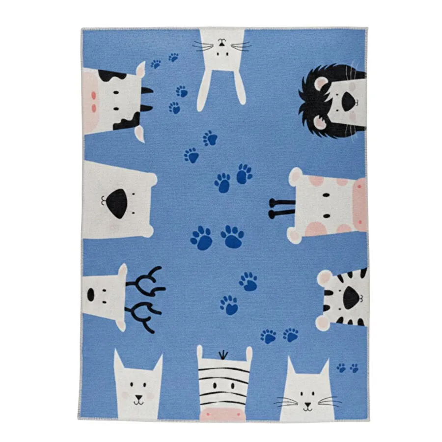 Itsy Bitsy Kids Paws And Claws Çok Renkli Yıkanabilir Çocuk Halısı 120x160cm