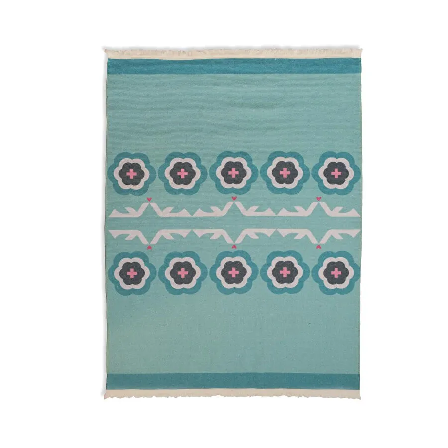 Itsy Bitsy Kids Sukha Mint Yeşili Yıkanabilir Çocuk Halısı 120x160cm