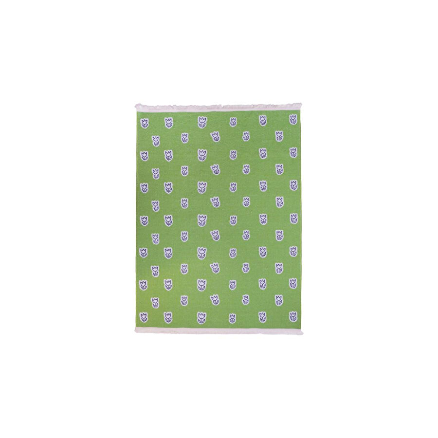 Itsy Bitsy Kids Küçük Çiçek Desenli Makinede Yıkanabilir Pamuklu Çocuk Halısı - Nieghbors Serisi