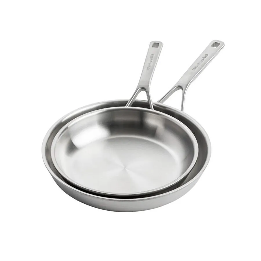 Kitchenaid Artisan Çelik 3 Ply Tava Seti 20 Cm + 28 Cm