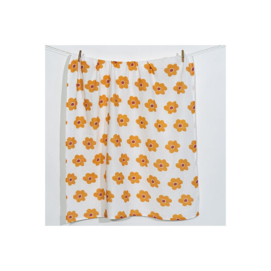 Itsy Bitsy Kids Amulet Lemon Bloom , Müslin Bebek Örtüsü , 100x100 Cm