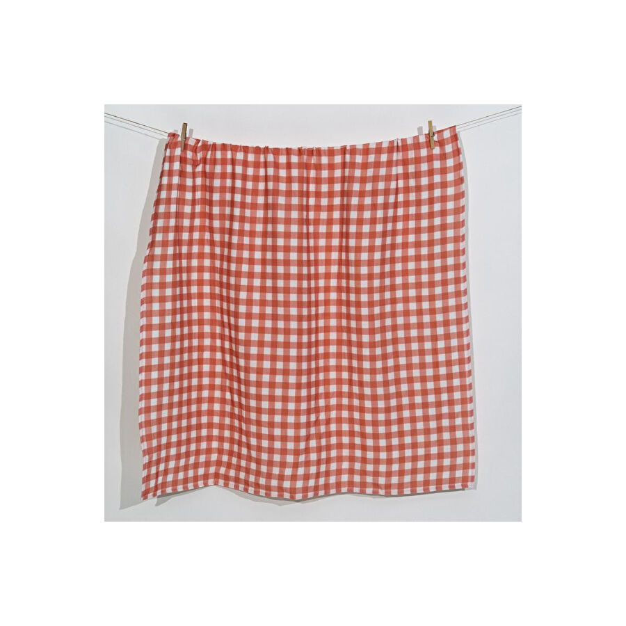 Itsy Bitsy Kids Bird Of Life Orange Check , Müslin Bebek Örtüsü , 100x100 Cm