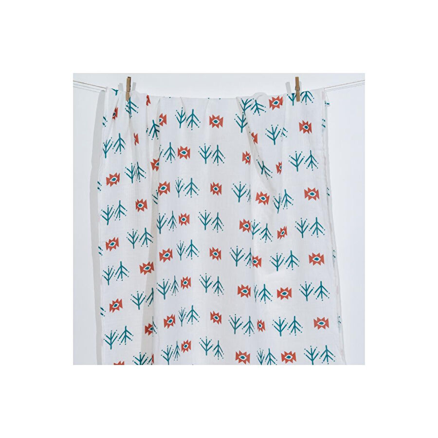 Itsy Bitsy Kids Big Flower Blossom Amulet, Müslin Bebek Örtüsü ,100x100 Cm