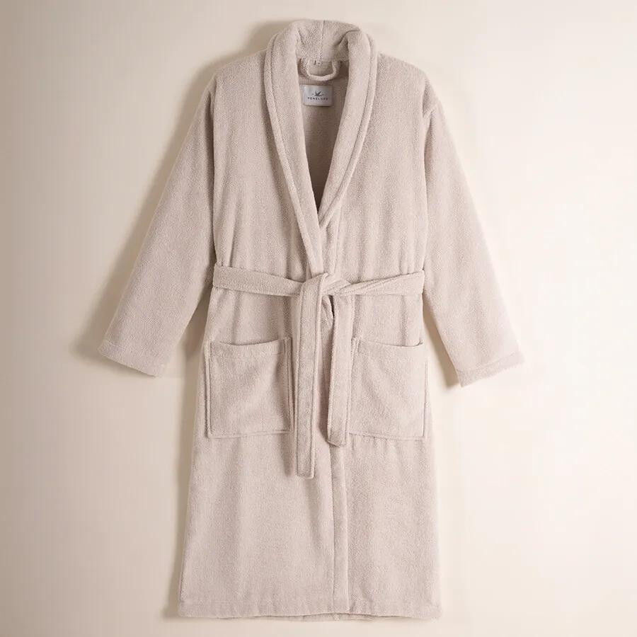 Penelope %100 Pamuk Bornoz Taş Rengi Xl - Noa Serisi