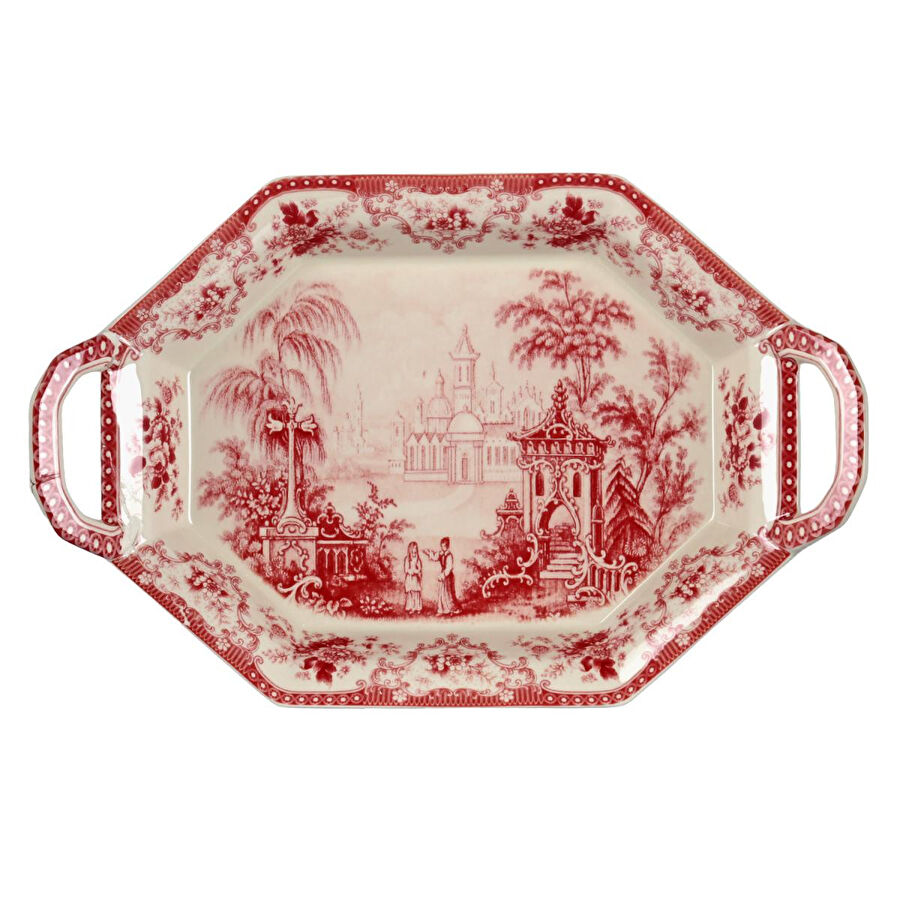 Lucky Art Florantine Sunum Tepsisi 37cm Kirmizi