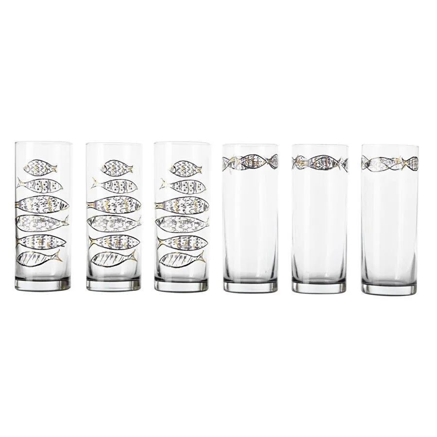 Mudo Home Gold Fish Raki Bardaği Seti̇ 6li -200ml