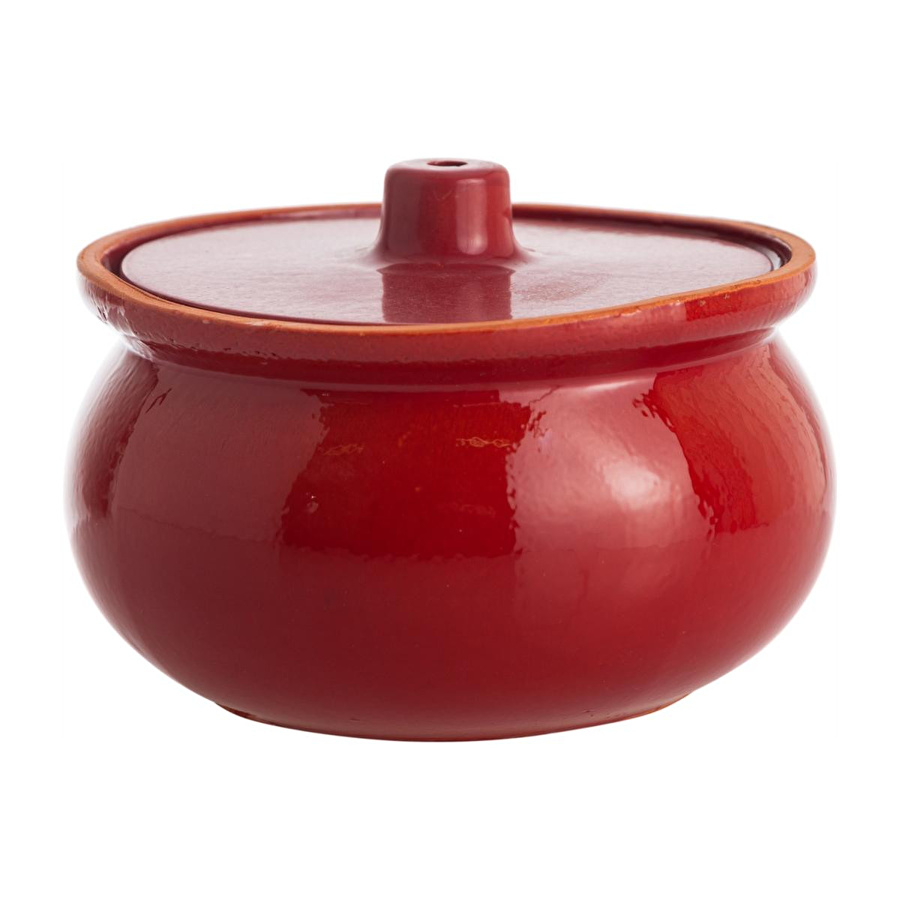 Mudo Home Natural Küçük Güveç Tencere 1 L - Kirmizi