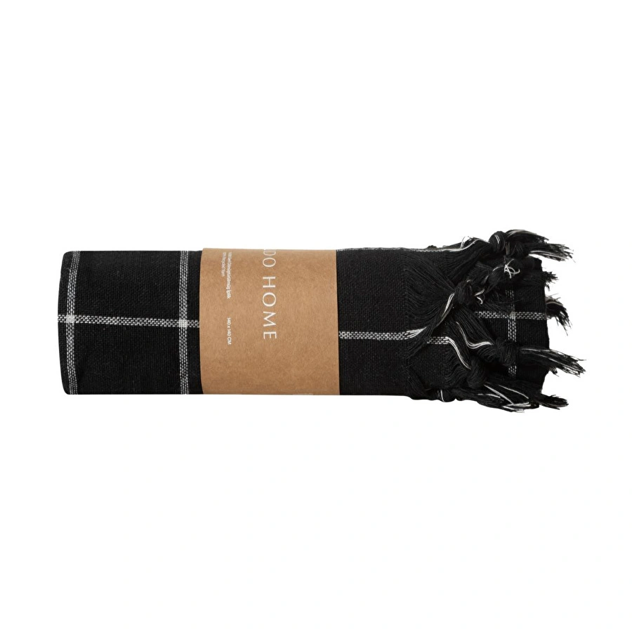 Mudo Home Edwin Si̇yah Çok Amaçli Örtü 140x140